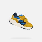 Geox pantofi baieti Flexyper Mini 18-23 Ochre/Bluette