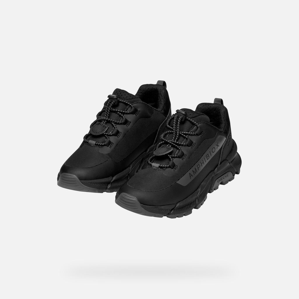 Geox pantofi baieti Flexyper Plus AmphibioxTEX Waterproof 28-38 Black/Dark Grey