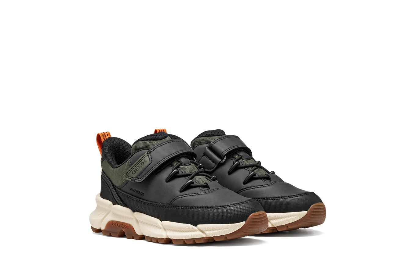 Geox pantofi baieti Flexyper Plus AmphibioxTEX Waterproof 28-38 Black/Military