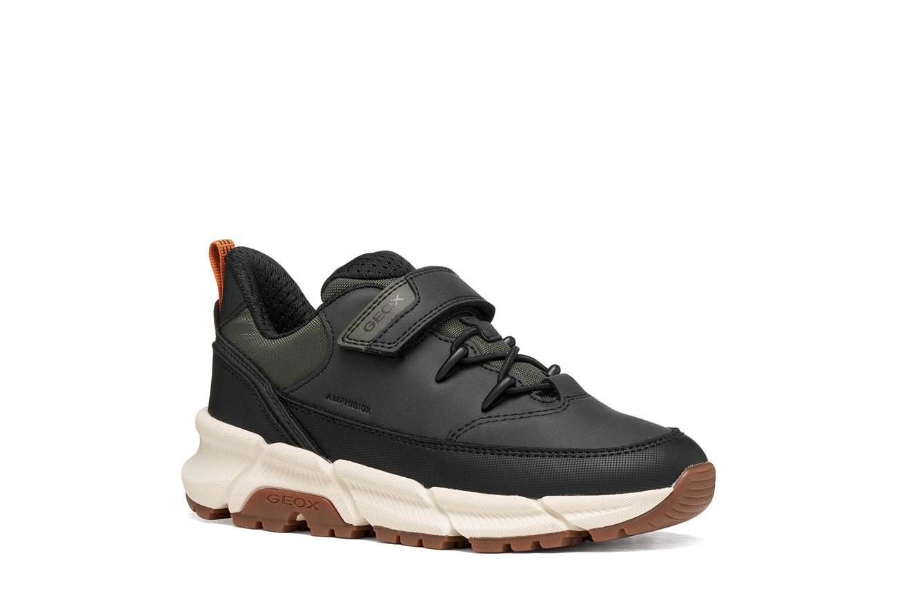 Geox pantofi baieti Flexyper Plus AmphibioxTEX Waterproof 28-38 Black/Military
