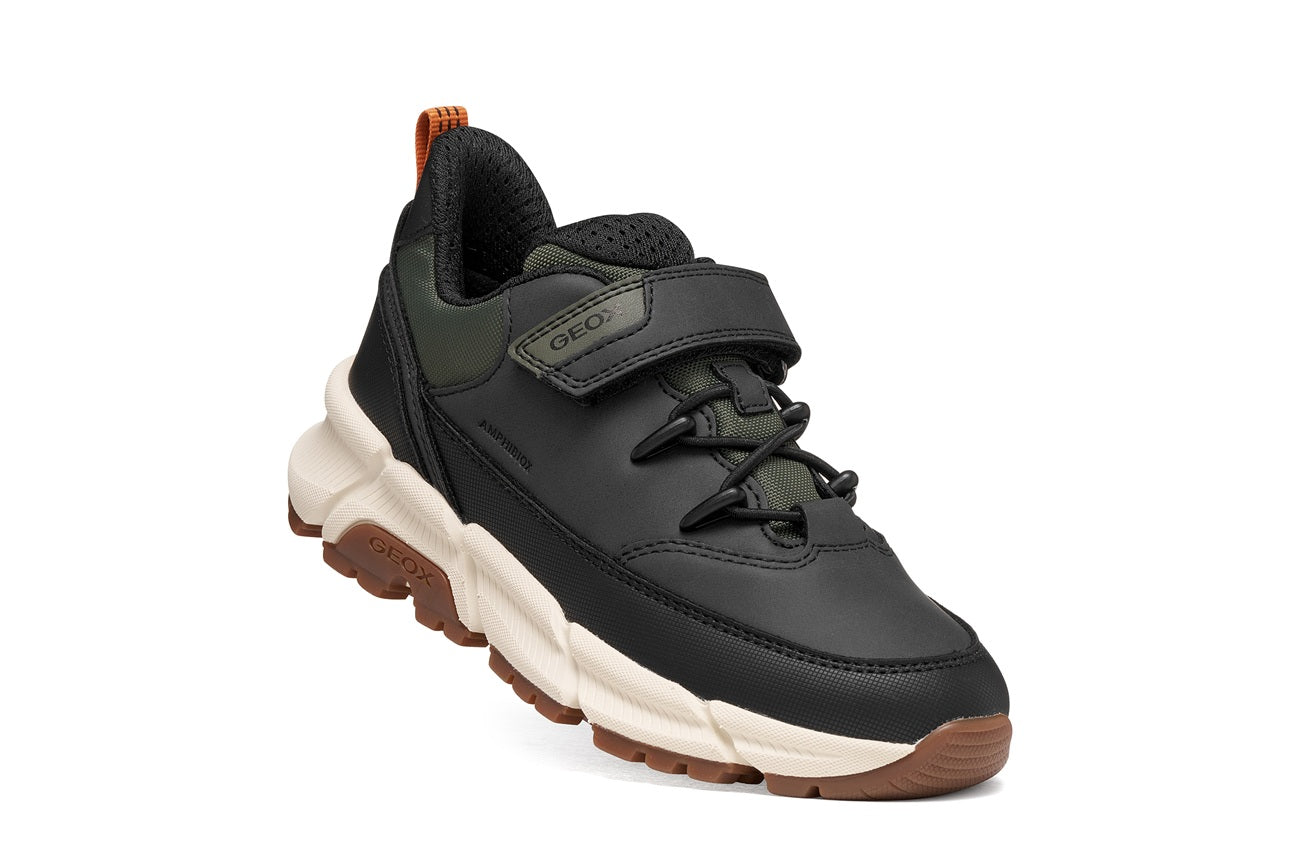 Geox pantofi baieti Flexyper Plus AmphibioxTEX Waterproof 28-38 Black/Military