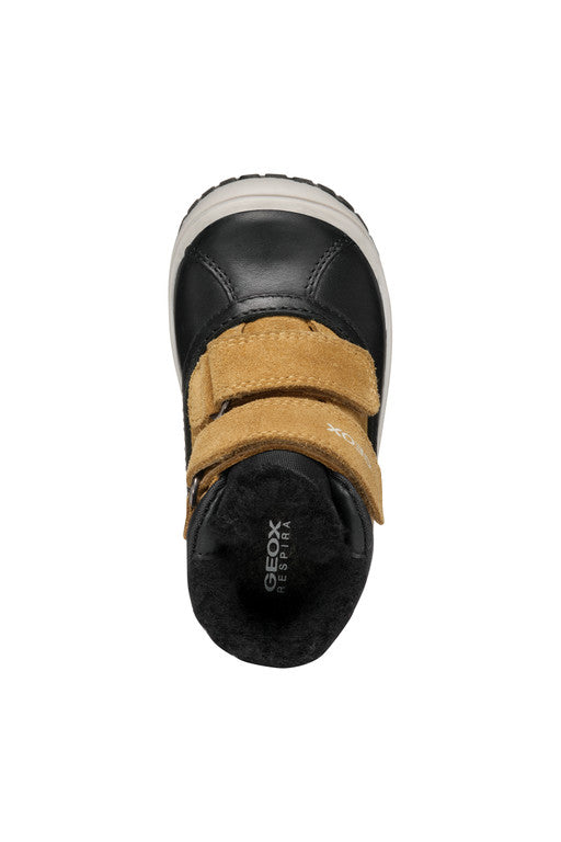 Geox pantofi baieti imblaniti Waterproof 20-23 Black/Curry