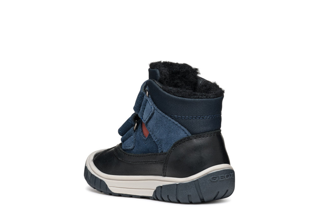 Geox pantofi baieti imblaniti Waterproof 20-23 Black/Navy