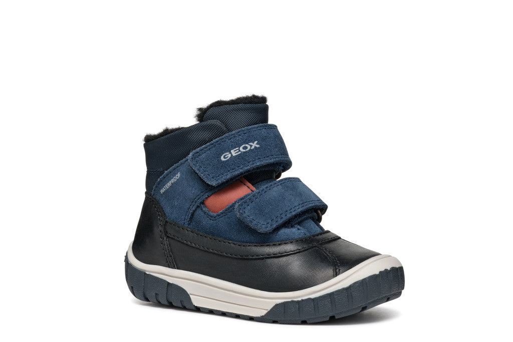 Geox pantofi baieti imblaniti Waterproof 20-23 Black/Navy