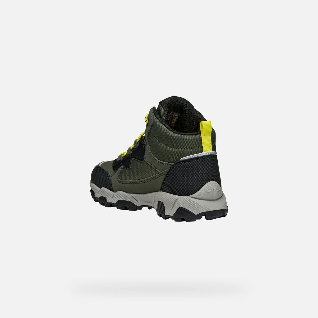 Geox pantofi baieti Magnetar Abx Junior AmphibioxTEX Waterproof 28-36 Military/Lime