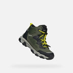 Geox pantofi baieti Magnetar Abx Junior AmphibioxTEX Waterproof 28-36 Military/Lime