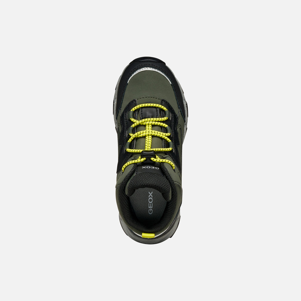 Geox pantofi baieti Magnetar Abx Junior AmphibioxTEX Waterproof 28-36 Military/Lime