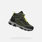 Geox pantofi baieti Magnetar Abx Junior AmphibioxTEX Waterproof 28-36 Military/Lime