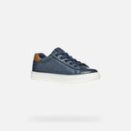 Geox pantofi baieti scoala cu siret si fermoar  28-35 Navy/Brown