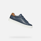 Geox pantofi baieti scoala cu siret si fermoar  28-35 Navy/Brown