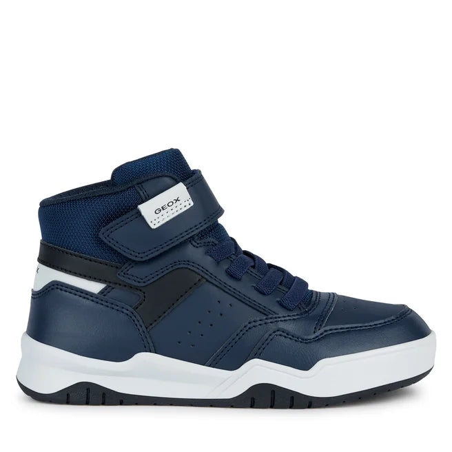 Geox pantofi baieti scoala snakers inalti 28-36 Navy/Light Grey Imagine principală a produsului