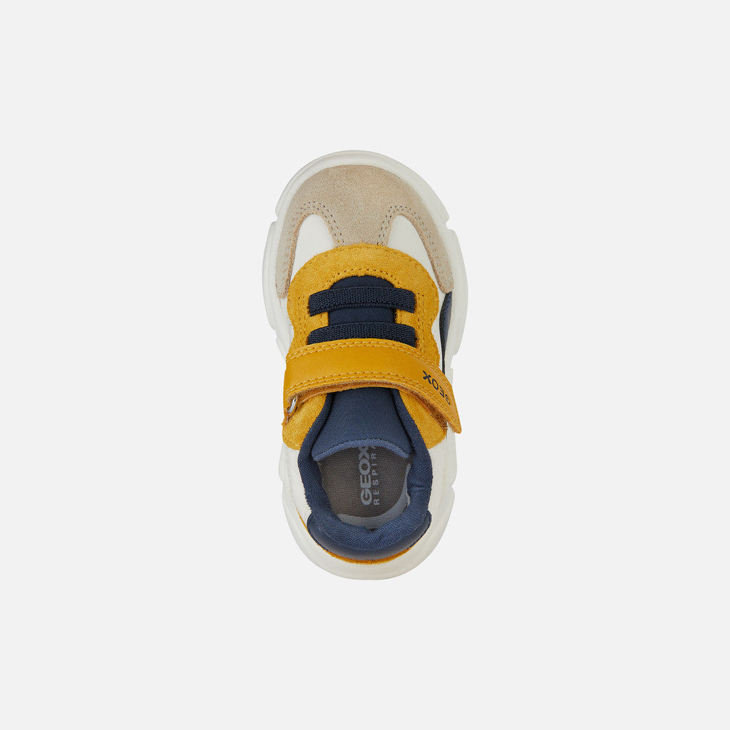 Geox pantofi baieti sport Ciufciuf 20-27 Taupe/Ochre Yellow
