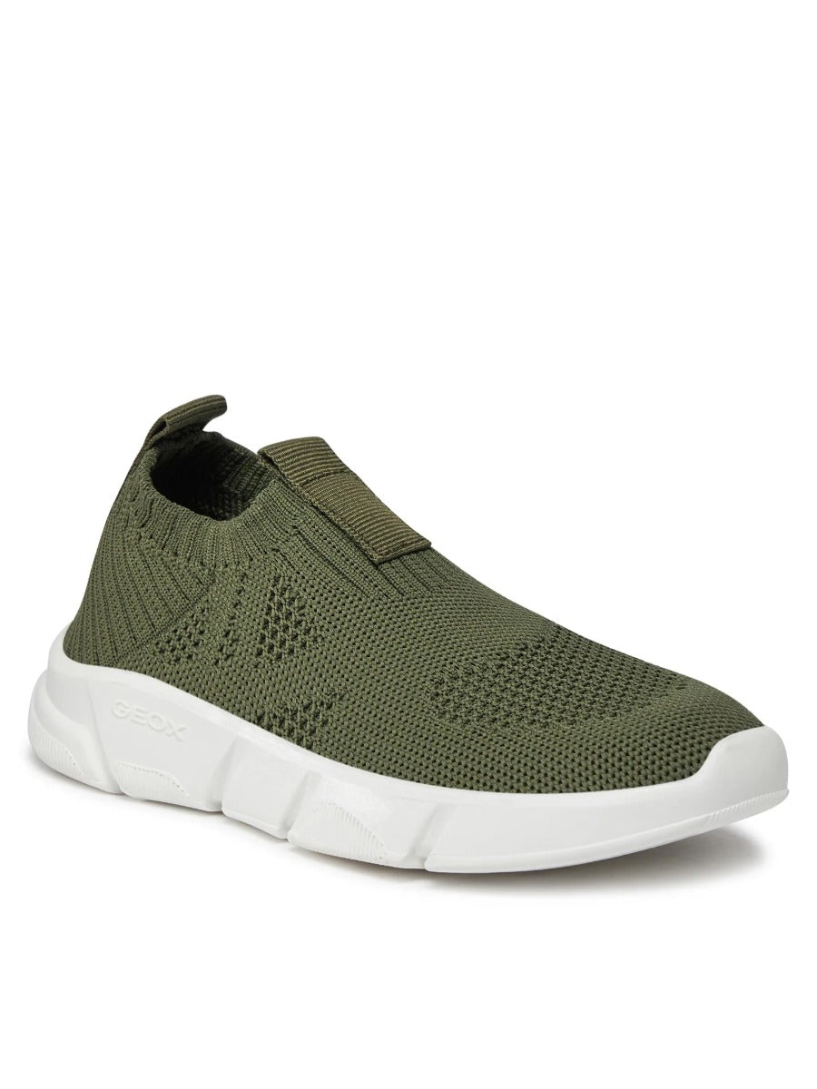 Geox pantofi baieti sport cu efect tricotat 28-39 Aril Military