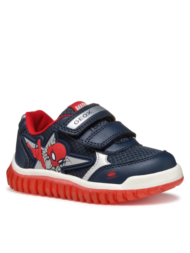 Geox pantofi baieti sport cu LED 20-27 Lightyloo Navy/Red Spiderman Imagine principală a produsului