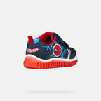 Geox pantofi baieti sport cu LED Lightyloo 22-27 Navy/Azure cu Spider-Man