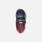 Geox pantofi baieti sport cu LED Lightyloo 22-27 Navy/Azure cu Spider-Man