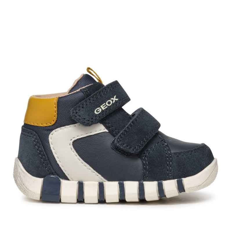 Geox pantofi baieti sport cu scai 18-26 Navy/Ochre