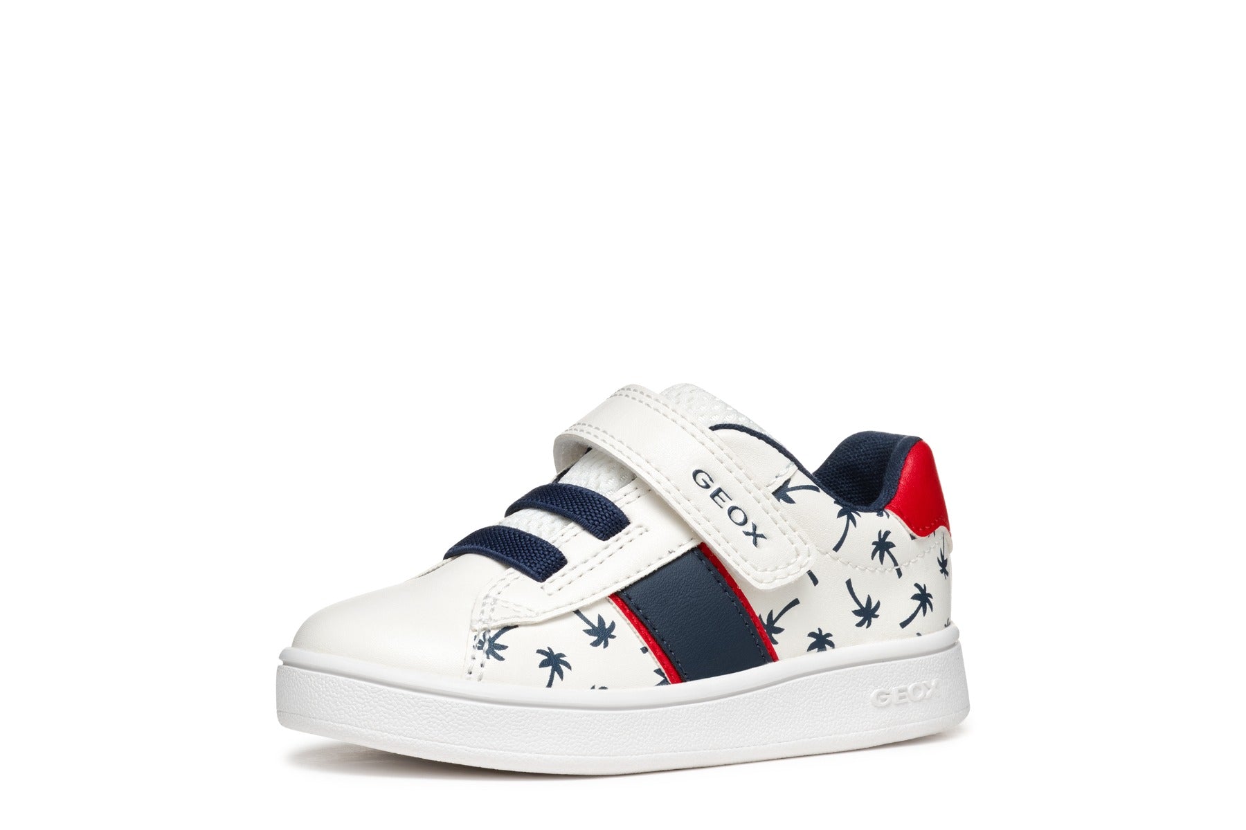 Geox pantofi baieti sport cu siret si scai 20-26 Eclyper White/Blue