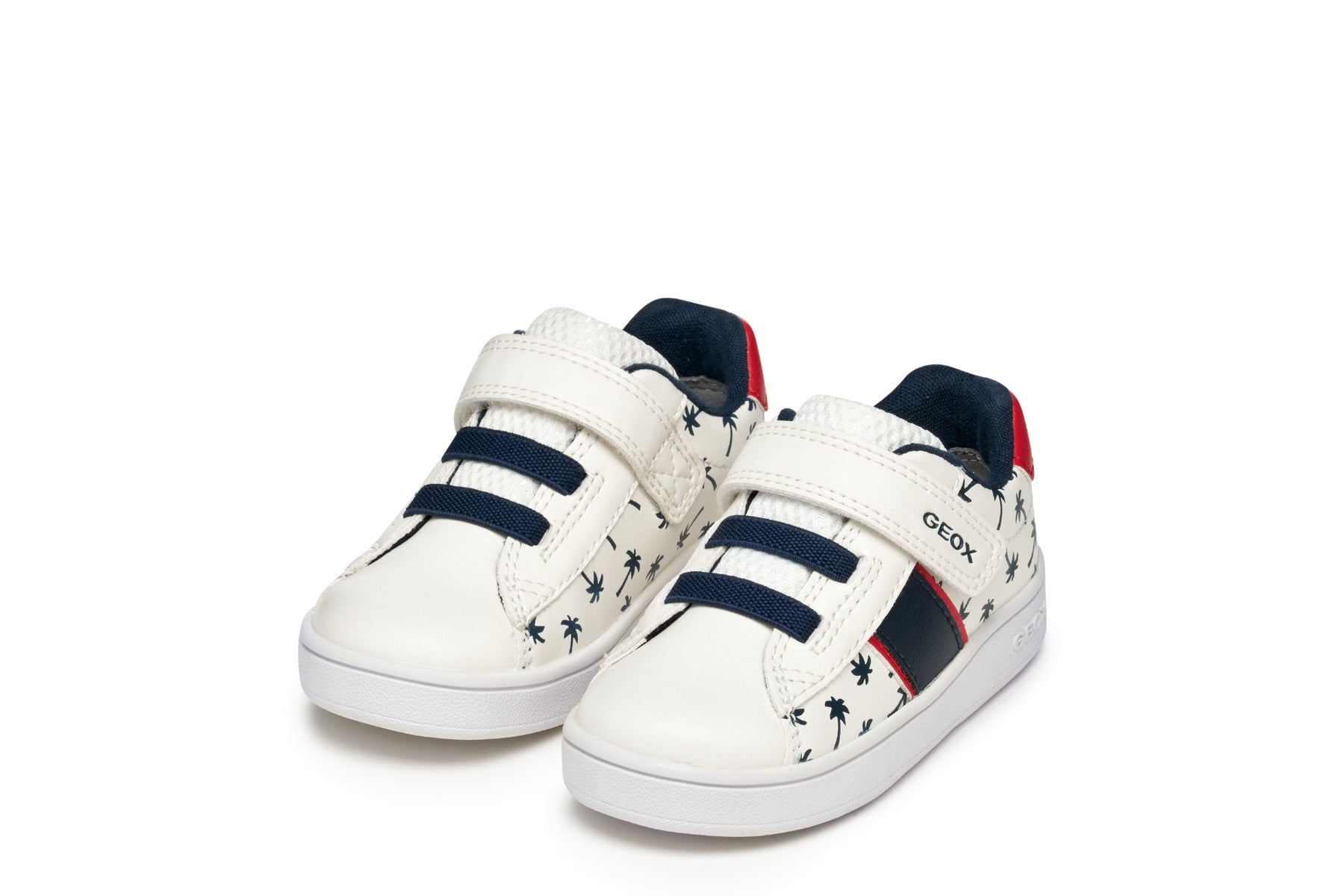 Geox pantofi baieti sport cu siret si scai 20-26 Eclyper White/Blue