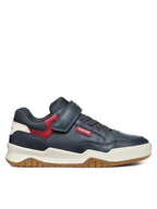 Geox pantofi baieti sport cu siret si scai 28-36 Navy/Dark Red