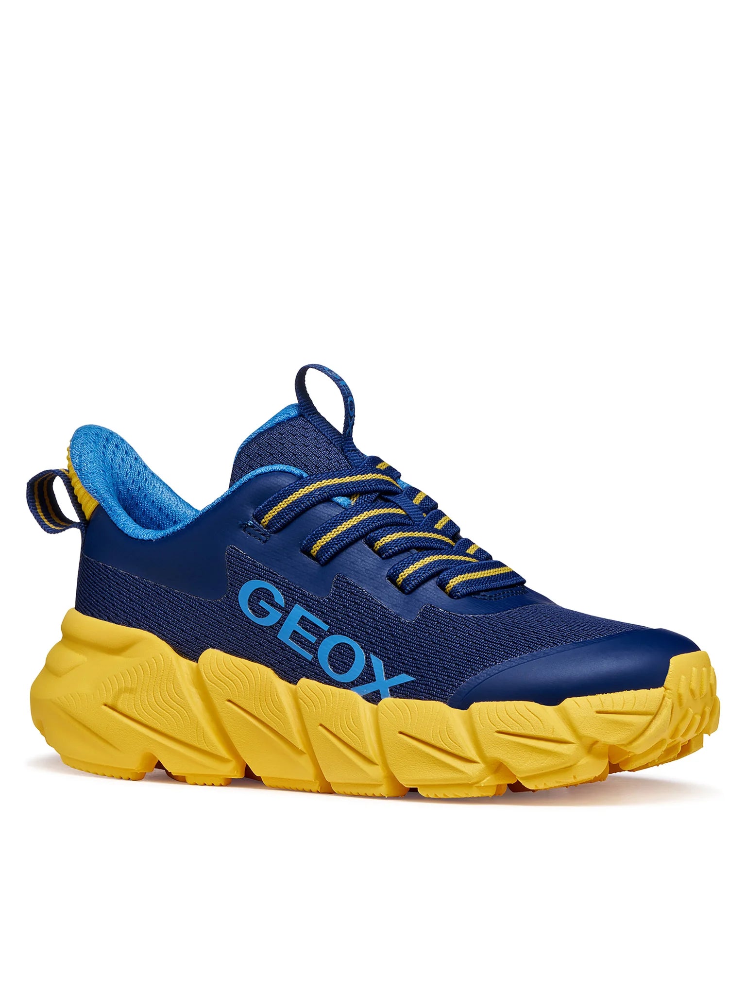 Geox pantofi baieti sport Flexyper Fast 28-36 Navy/Yellow Imagine principală a produsului