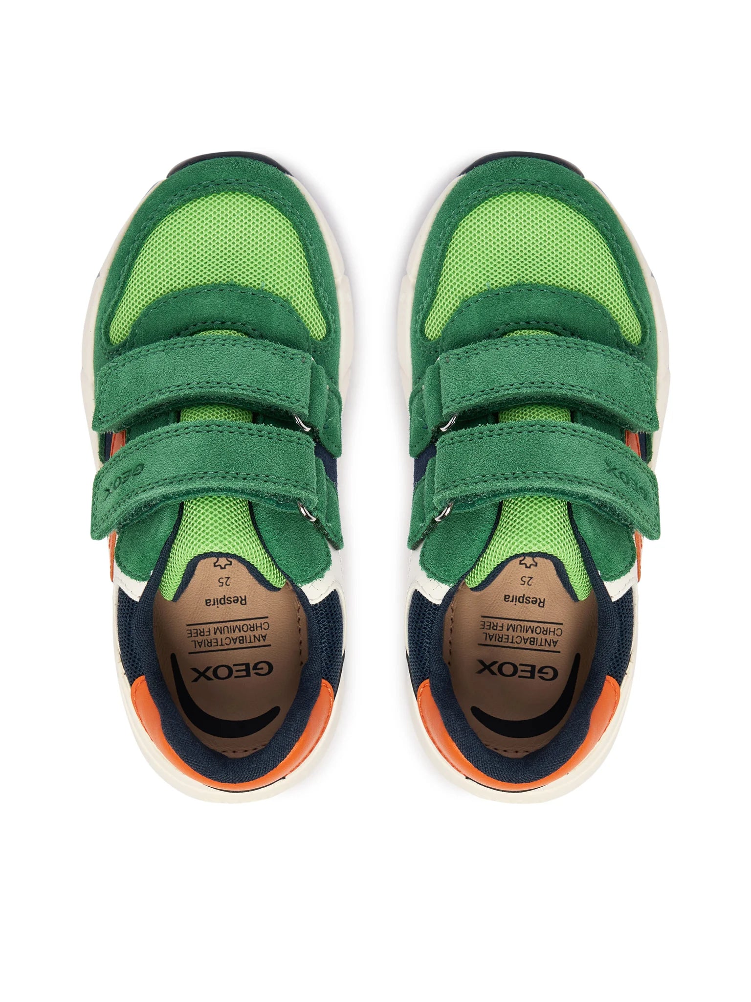 Geox pantofi baieti sport Flexyper Mini 20-27 Green/Orange