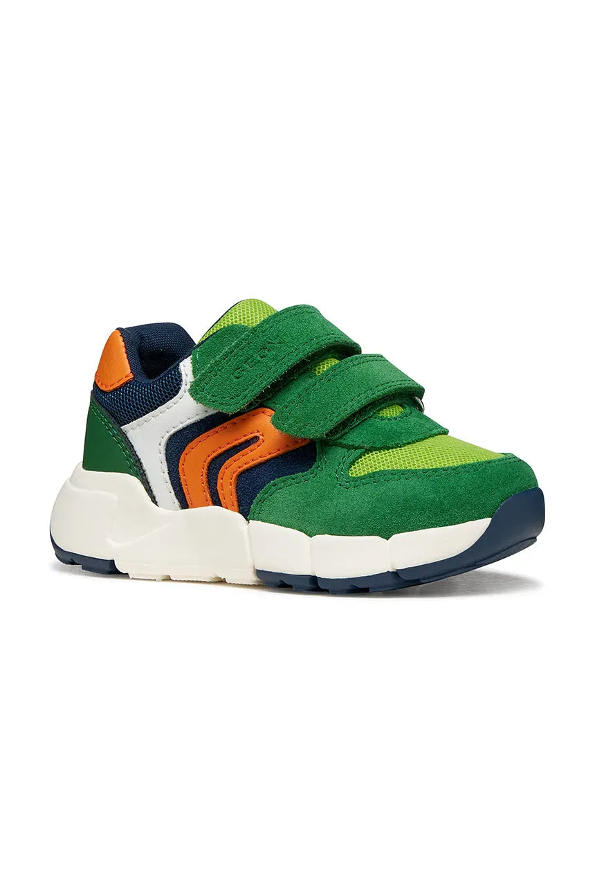 Geox pantofi baieti sport Flexyper Mini 20-27 Green/Orange