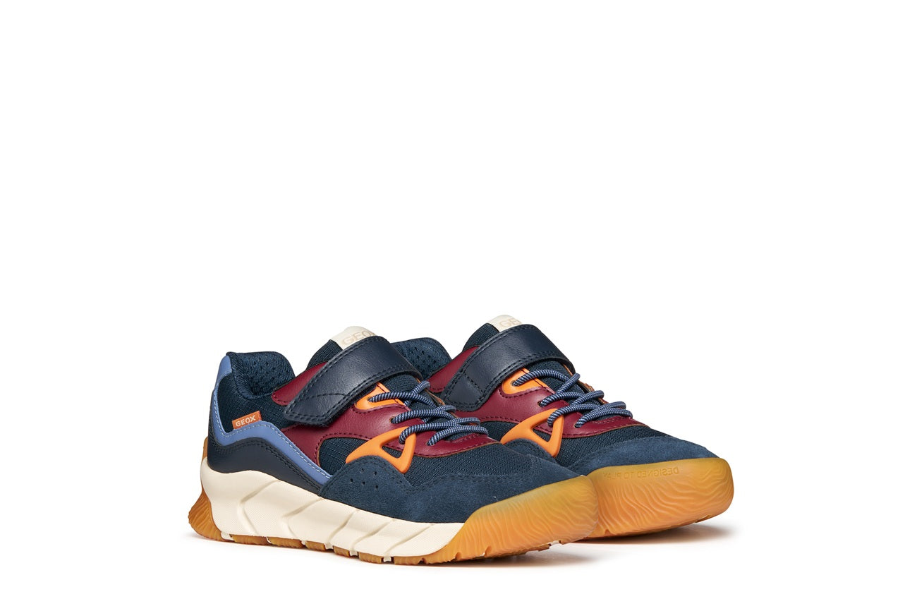 Geox pantofi baieti sport Flexyper Pro 28-36 Navy/Bordeaux