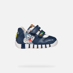 Geox pantofi baieti sport Iupidoo 20-26 Light Navy cu Bugs Bunny