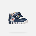 Geox pantofi baieti sport Iupidoo 20-26 Light Navy cu Bugs Bunny
