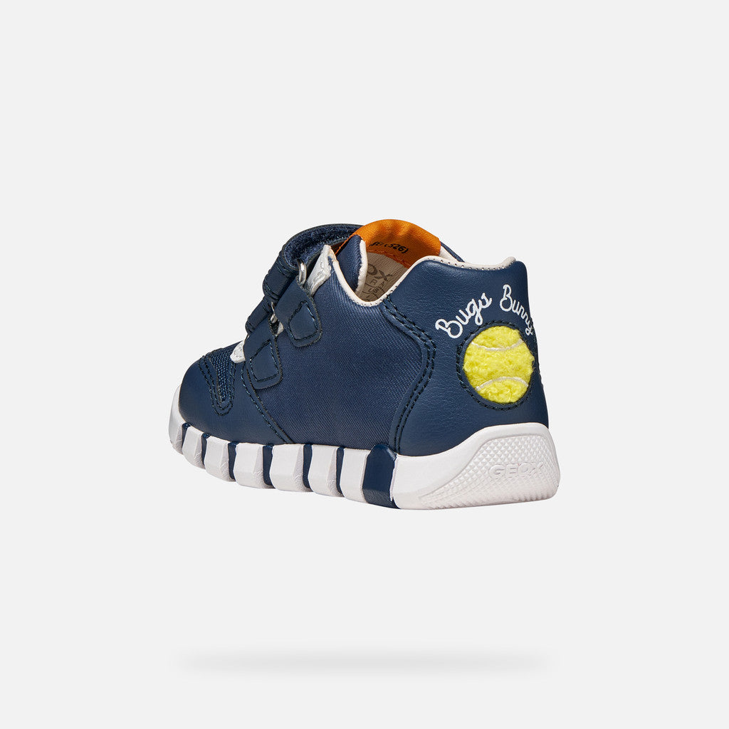 Geox pantofi baieti sport Iupidoo 20-26 Light Navy cu Bugs Bunny
