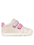 Geox pantofi fete Barefoot Steppieup 20-27 Ivory/Dark Pink