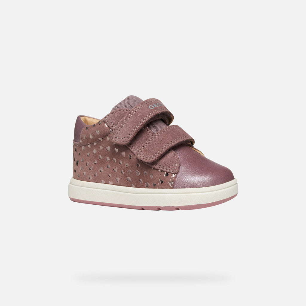 Geox pantofi fete Biglia 18-26 Dark Rose cu inimioare