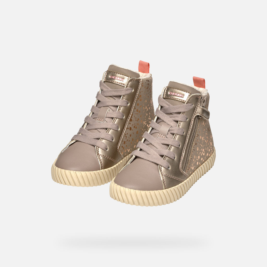 Geox pantofi fete captusiti Mirroless 28-35 Dark Beige Imagine principală a produsului