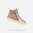 Geox pantofi fete captusiti Mirroless 28-35 Dark Beige