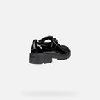 Geox pantofi fete classici pentru scoala Casey 28-34 Black lacuit