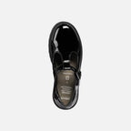 Geox pantofi fete classici pentru scoala Casey 28-34 Black lacuit