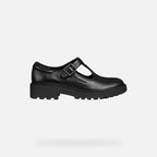 Geox pantofi fete classici pentru scoala Casey 28-34 Black 