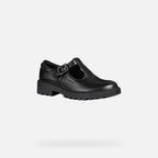Geox pantofi fete classici pentru scoala Casey 28-34 Black 