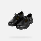 Geox pantofi fete classici pentru scoala Casey 28-34 Black 