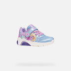 Geox pantofi fete cu LED Fadinlight 24-32  Lilac/Sky Elsa