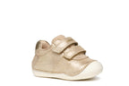 Geox pantofi fete cu scai 18-23 Beige/Platinum perlat