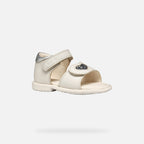 Geox pantofi fete cu scai 24-27 White-Light Silver