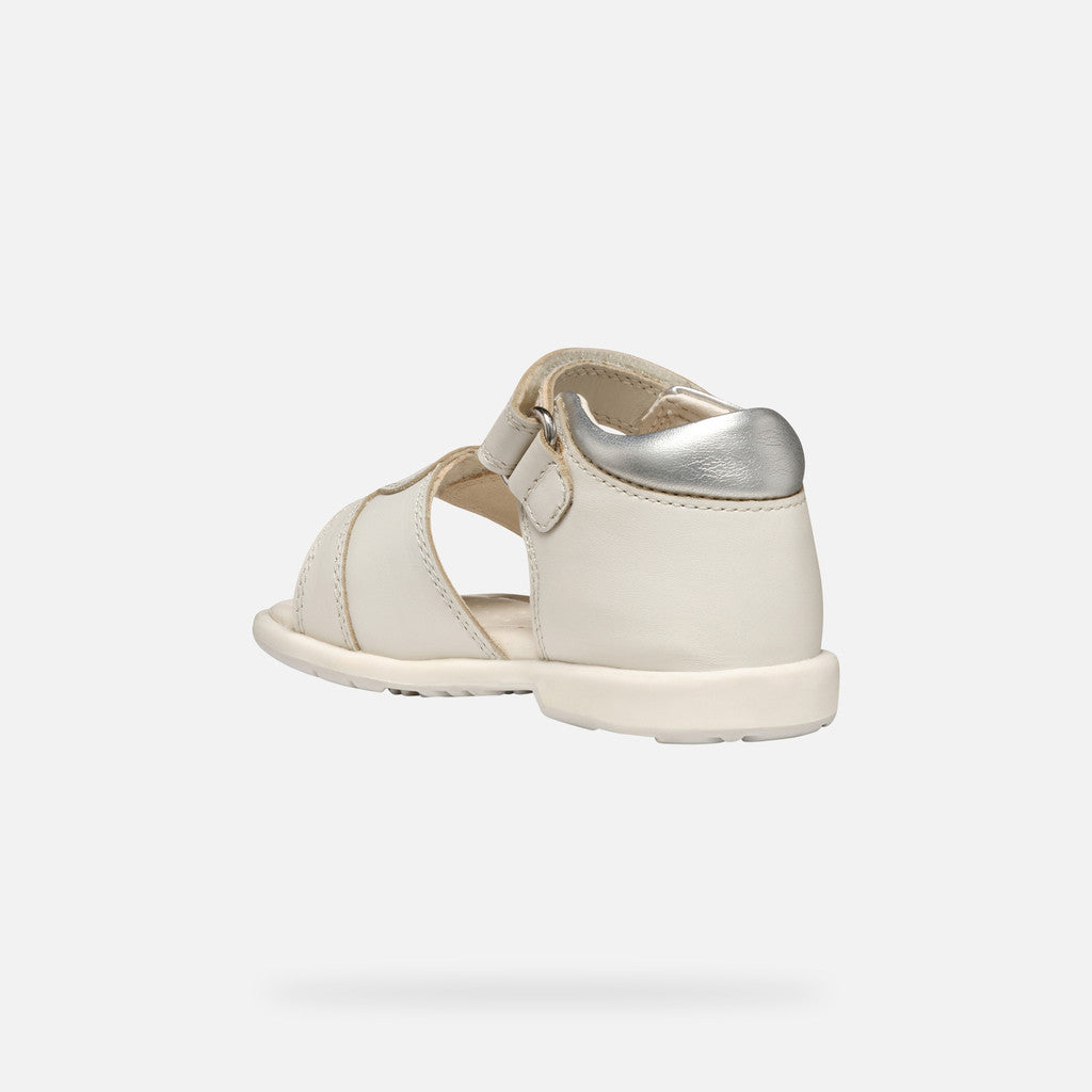 Geox pantofi fete cu scai 20-23 White-Light Silver