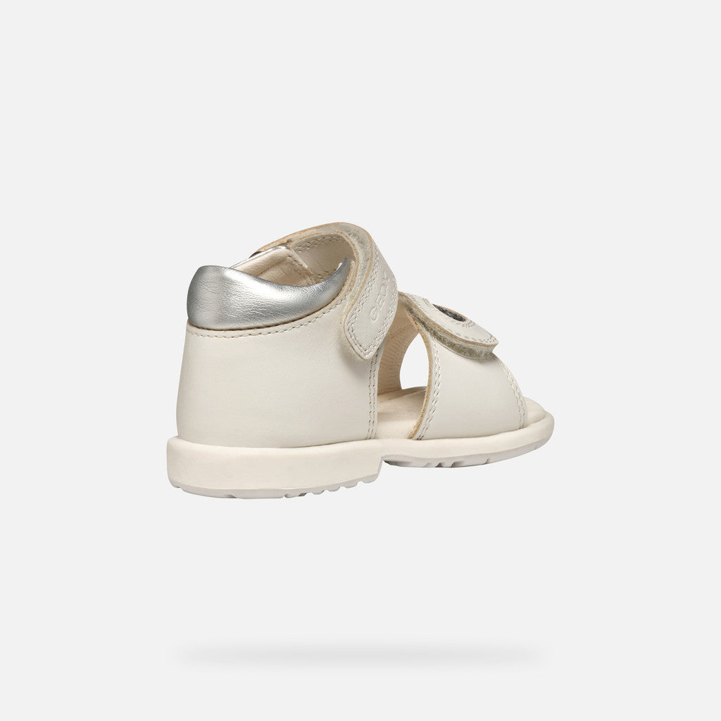 Geox pantofi fete cu scai 24-27 White-Light Silver