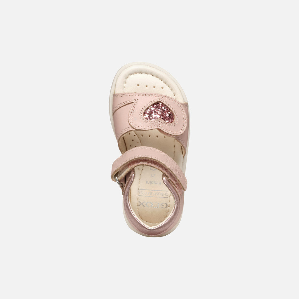 Geox pantofi fete cu scai 20-23 Light Rose