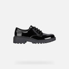 Geox pantofi fete cu siret Casey 28-34 Black 