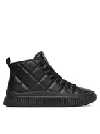 Geox pantofi fete cu siret Laquinny 28-35 Black mat