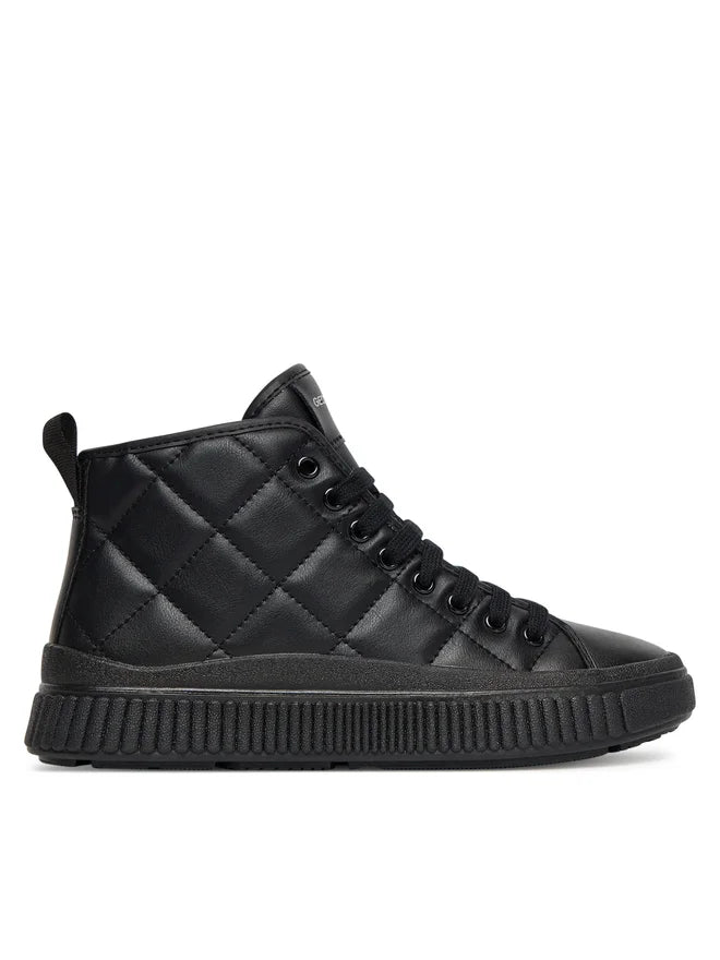 Geox pantofi fete cu siret Laquinny 28-35 Black mat