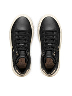 Geox pantofi fete cu siret Laquinny 28-35 Black/Platinum